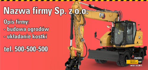 Baner bez logo bez apli koparka kołowa