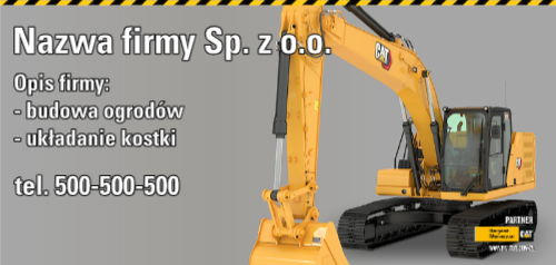 Baner bez logo bez apli koparka gąsienicowa