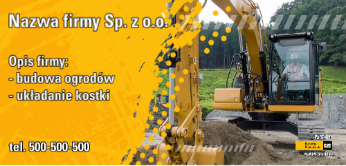 Baner bez logo wzór 3 koparka