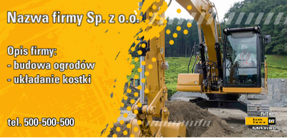 Baner bez logo wzór 3 koparka