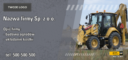 Baner z logo wzór 1 koparko-ladowarka-1