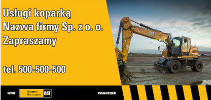 Baner bez logo wzór custom koparka kołowa