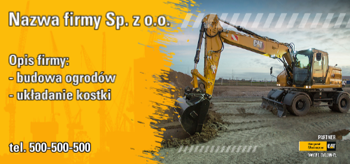 Baner bez logo wzór 2 koparka kołowa