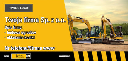 Baner z logo wzór custom minikoparki